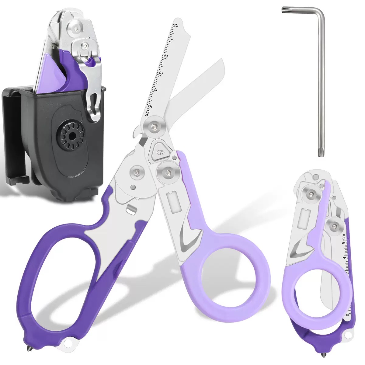 Outil de sauvetage multifonction 6 en 1 : ciseaux médicaux multifonctionnels