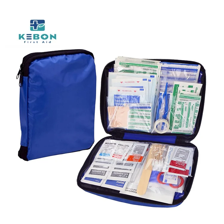 Trousse de premiers soins à la maison essentielle bleue
