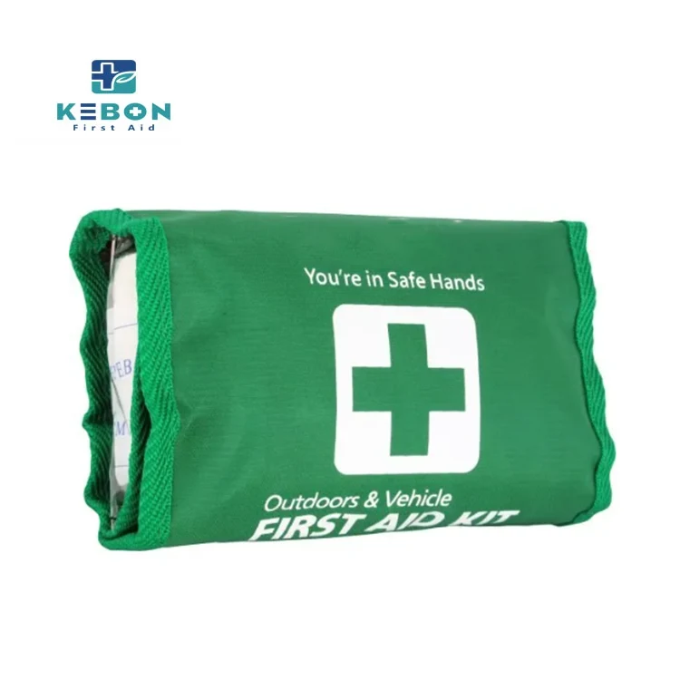 Trousse de premiers soins verts pliables